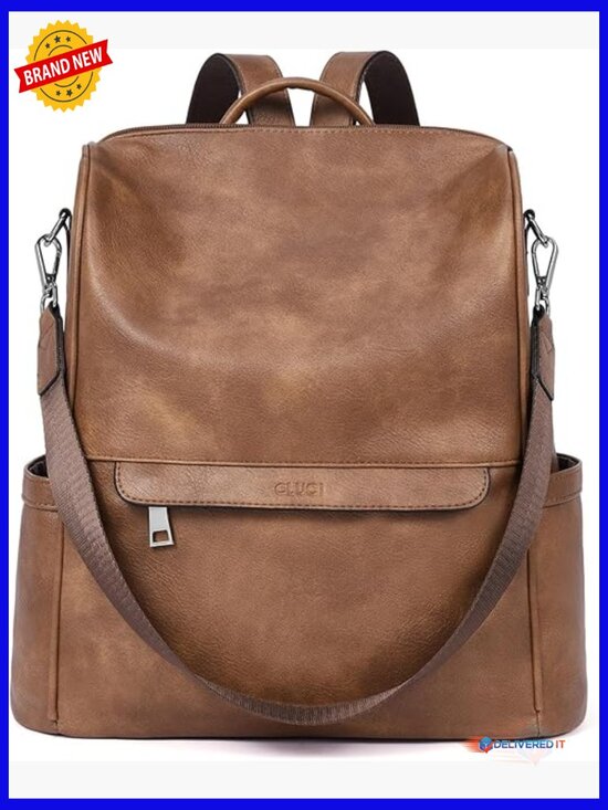 PU Leather Anti-theft Fashion Backpack Travel Bag Ladies Shoulder Bag Purse main image 5